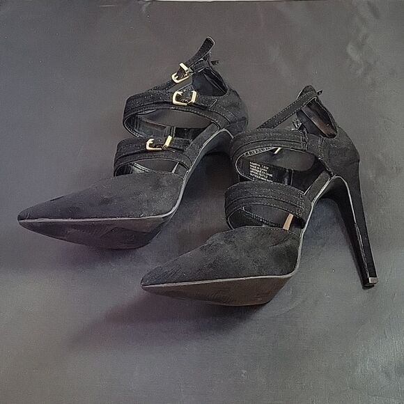 JUSTFAB MULTI-STRAP ADJUSTABLE BUCKLE BACK ZIP CLOSURE WOMEN"S SHOE - Picture 11 of 13